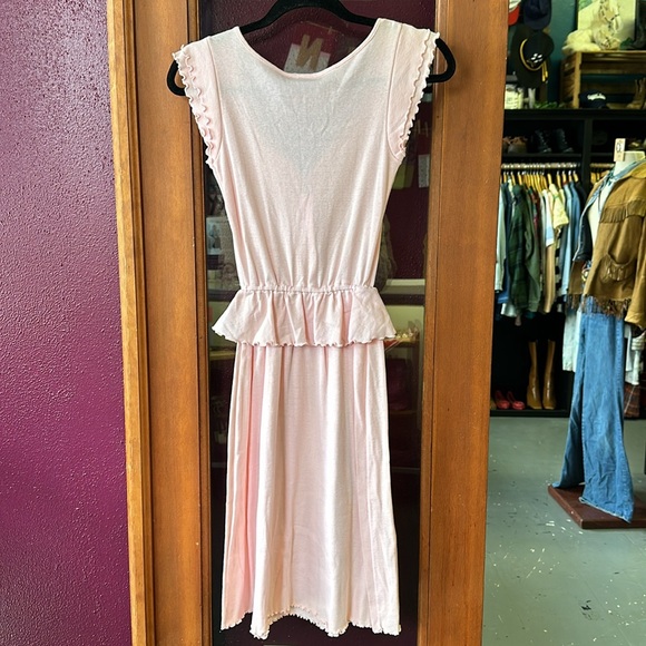 Vintage sweet peplum ruffle cotton dress - Picture 7 of 7